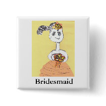 Junipers Tropical Bridesmaid buttons