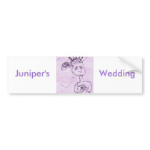 Juniper's Wedding bumper stickers