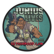 junius-round sticker by sethharwood junius-round sticker