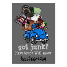 Junk Hauling Removal business template Business Card Template