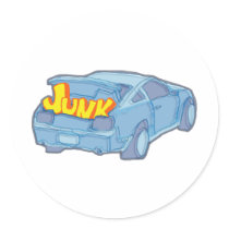 Junk in the Trunk Big Booty Nice Butt Round Stickers