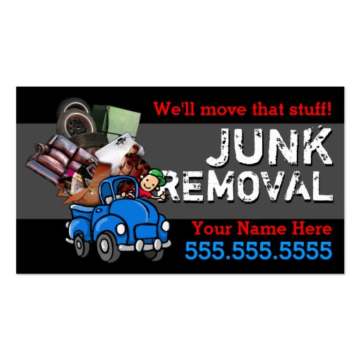 Junk Removal.Hauling.Got Junk.Customizable text Business Card Zazzle