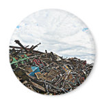 Junk Yard Scrap Metal at Depot Refrigerator Magnets