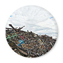 Junk Yard Scrap Metal at Depot Refrigerator Magnets