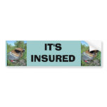JUNKER CAR FOUND ON LEVEE ITS INSURED BUMPER STICKER