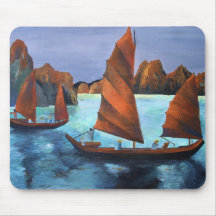 Junks In The Descending Dragon Bay Mousepad