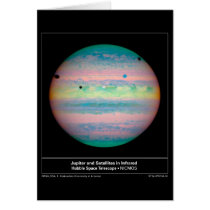 Jupiter&amp;SatellitesInIR-2004-30 Greeting Card