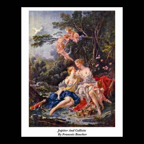 Jupiter And Callisto By Francois Boucher Print