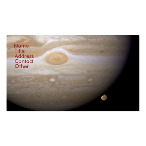 Jupiter and Ganymede Business Card Template (front side)