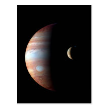 Jupiter and Io Post Card