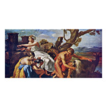 Jupiter As A Child, Nurtured By The Goat Amalthea Custom Photo Card