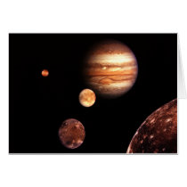 Jupiter Galilean Moons Astronomy & Science Gifts Greeting Cards