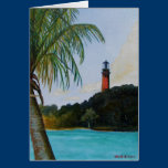 Jupiter Lighthouse with Palm Card cards