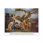 Jupiter Nurtured By The Goat By Nicolas Poussin Post Cards