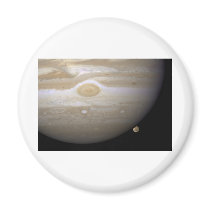 Jupiter occults Ganymede Refrigerator Magnets