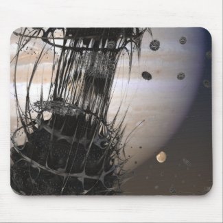 Jupiter Space Fractal Art Mousepad