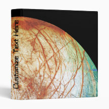 Jupiter's Moon Europa 3 Ring Binders