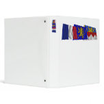 Jura, Franche-Comté &amp; France flags 3 Ring Binders