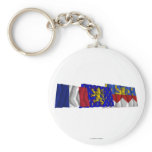 Jura, Franche-Comté &amp; France flags Key Chains