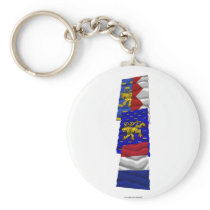 Jura, Franche-Comté & France flags Keychains