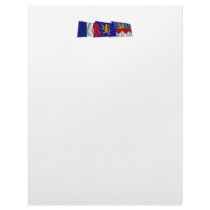 Jura, Franche-Comté & France flags Customized Letterhead