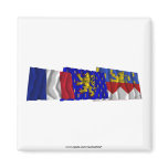Jura, Franche-Comté &amp; France flags Magnets