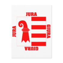 Jura Switzerland Canton Flag postcards by Vexillophile Jura Switzerland Canton Flag postcards
