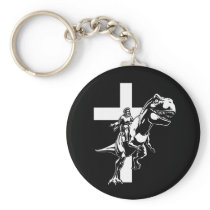 Jurassic Jesus Keychain