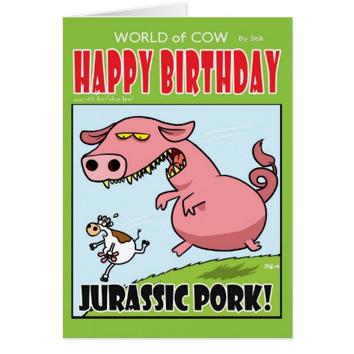 Jurassic Pork Card Zazzle 