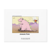 Jurrasic Pork Hilarious Cartoon Postcard
