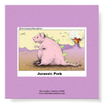Jurrasic Pork Hilarious Cartoon Poster posters by beardiethor123 Jurrasic Pork Hilarious Cartoon Poster posters