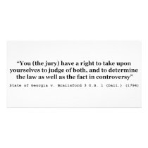 Jury Nullification State of Georgia vs Brailsford Personalized Photo Card