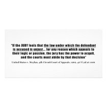Jury Nullification United States v. Moylan 1969 Personalized Photo Card