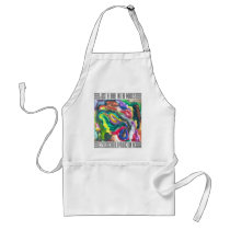 JUST A BABE IN THE WOODS ABSTRACT PAINTING APRON