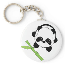 Just a Bite of Bamboo Key Chain