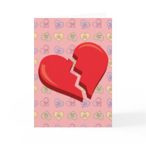just a broken heart greeting card