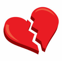 just a broken heart acrylic cut outs