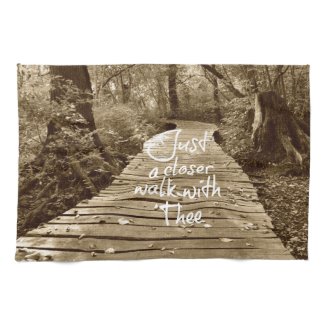Just a Closer Walk With Thee Hymn Kitchen Towels