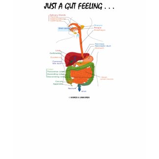 Just A Gut Feeling... (Digestive System Humor) shirt