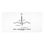 Just A Heartbeat Away (EKG/ECG) Personalized Photo Card