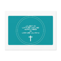 Just a little love can go a long way postcards