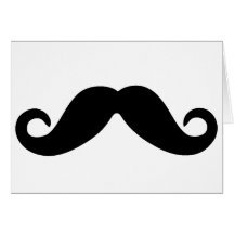 just a mustache card