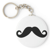 just a mustache keychain