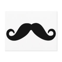just a mustache postcard