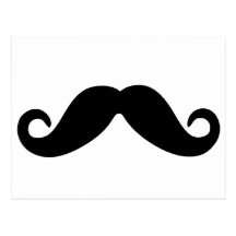 just a mustache postcard