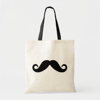 just a mustache tote bag bag