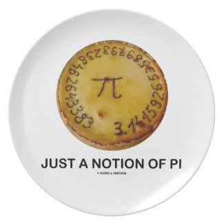 Just A Notion Of Pi (Pi On A Pie) Party Plates