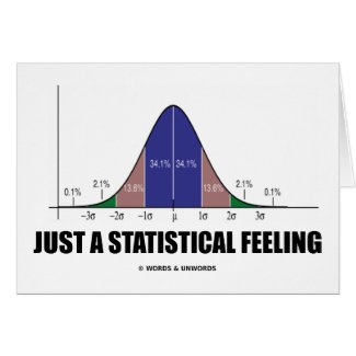 Just A Statistical Feeling (Statistical Humor) Greeting Card