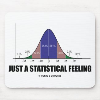 Just A Statistical Feeling (Statistical Humor) Mouse Pads