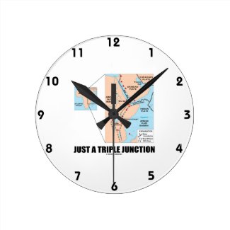 Just A Triple Junction (Afar Triangle) Round Wall Clock
